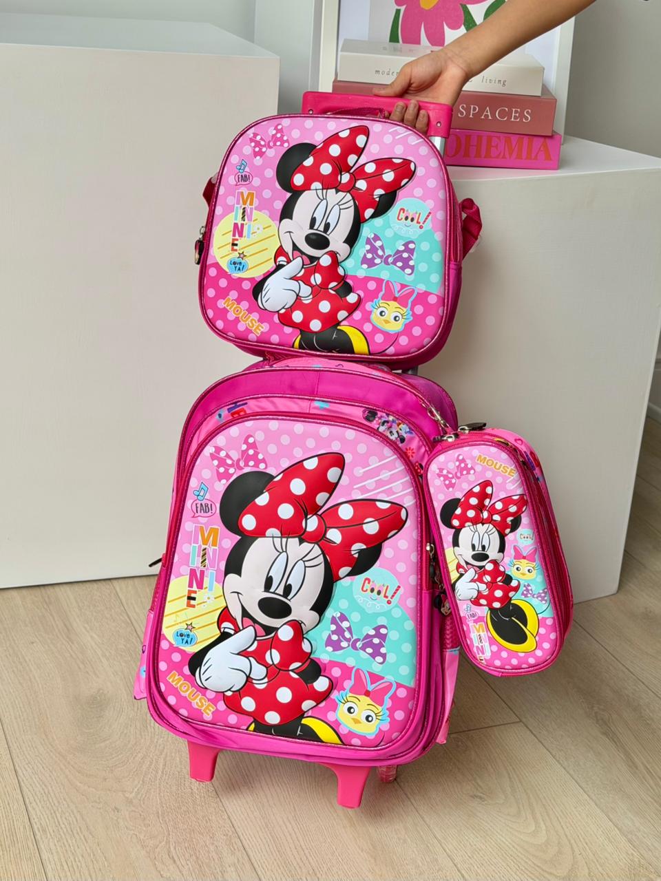 Kit Escolar 3D Premium: Morral Ruedas + Lonchera Térmica + Cartuchera