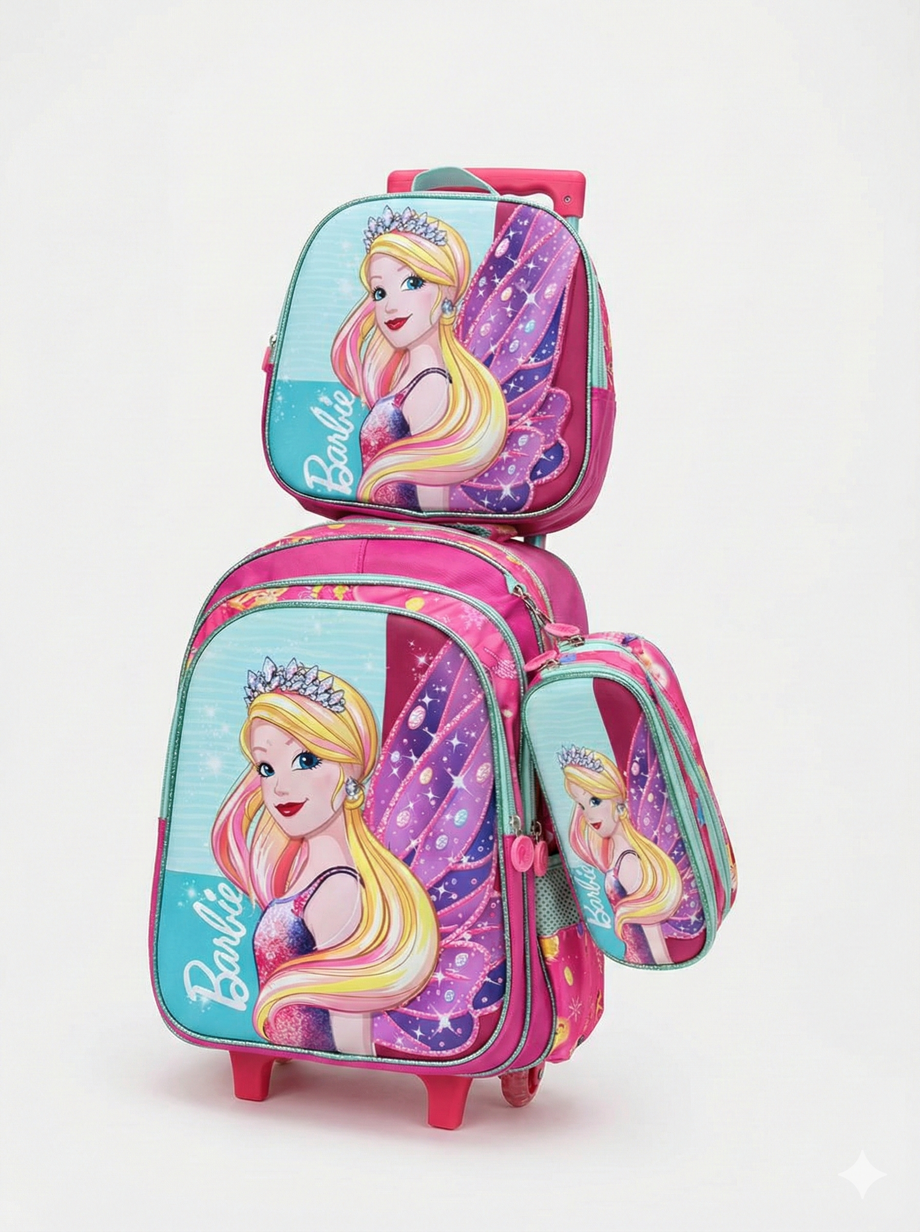 Kit Escolar 3D Premium: Morral Ruedas + Lonchera Térmica + Cartuchera